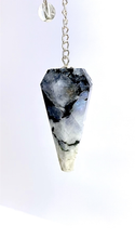 Load image into Gallery viewer, Rainbow Moonstone Pendulum