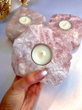 Load image into Gallery viewer, Rose Quartz Tea Light Holder