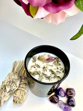 Load image into Gallery viewer, Negative Energy Cleanser - Californian White Sage and Amethyst Candle