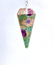 Load image into Gallery viewer, Ruby Zoisite Pendulum